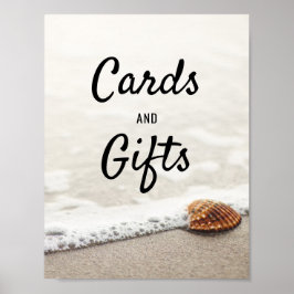 Beach Waves Weddennards & cadeaubonnen Poster