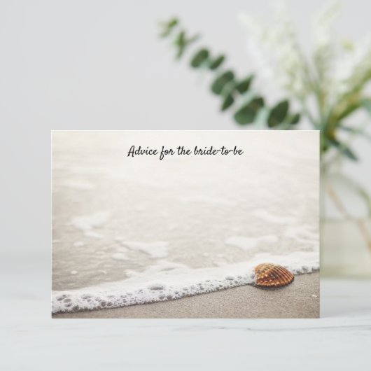 Beach Waves Weddenschap Advieskaart (Staand voorkant)