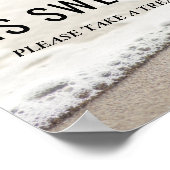 Beach Waves Weddenschap is een tweet gebaar Poster (Hoek)