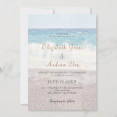 Beach Waves Wedding Invitation/Beach Wedding Kaart (Voorkant)