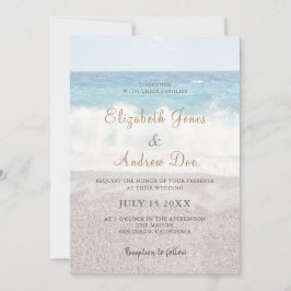 Beach Waves Wedding Invitation/Beach Wedding Kaart