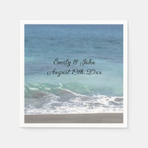 Beach Waves Wedding Napkin