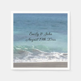 Beach Waves Wedding Napkin Servet