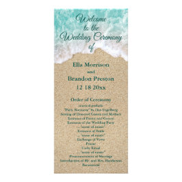 Beach Waves Wedding Programme 2 Reclamekaart