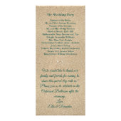 Beach Waves Wedding Programme 2 Reclamekaart (Achterkant)