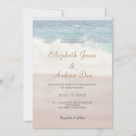 Beach Waves Wedding/Seaside Ocean Wedding Kaart