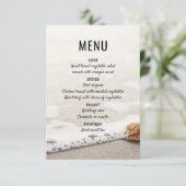 Beach Waves Weduwmenu Kaart (Staand voorkant)