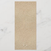 Beach Waves Weduwmenu Programmakaart (Achterkant)