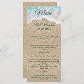Beach Waves Weduwmenu Programmakaart (Voorkant / Achterkant)