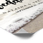 Beach Waves Weduwwelkomstteken Poster (Hoek)