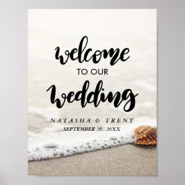 Beach Waves Weduwwelkomstteken Poster