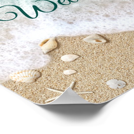 Beach Waves Wishing Well Poster (Hoek)