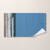 Beach Waves Zand Seashore Ocean Seascape Blue Sky Handdoek (Handdoek)