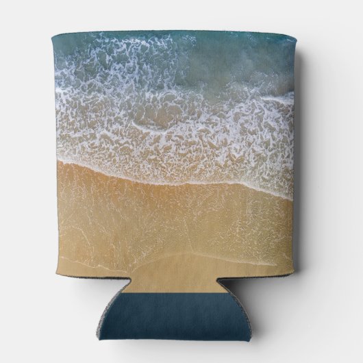 Beach Waves Zand Shore personaliseren Blikjeskoeler (Achterkant)