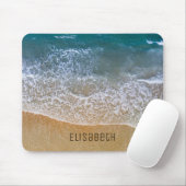 Beach Waves Zand Shore personaliseren Muismat (Met muis)