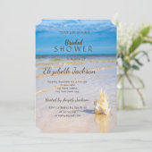 Beach Weaves Seashell Weddenschap Vrijgezellenfees Kaart (Staand voorkant)