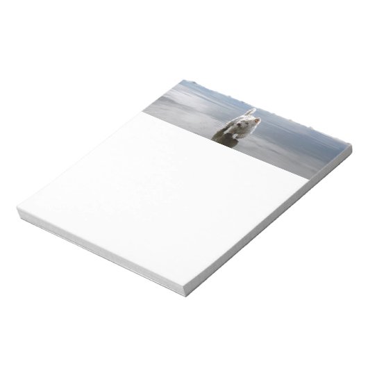 Beach website reflectie briefpapier notitieblok (Linkerzijde)