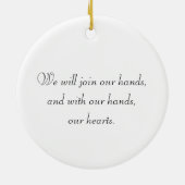 Beach Weddending Weddenschap met bruiloft Keramisch Ornament (Achterkant)