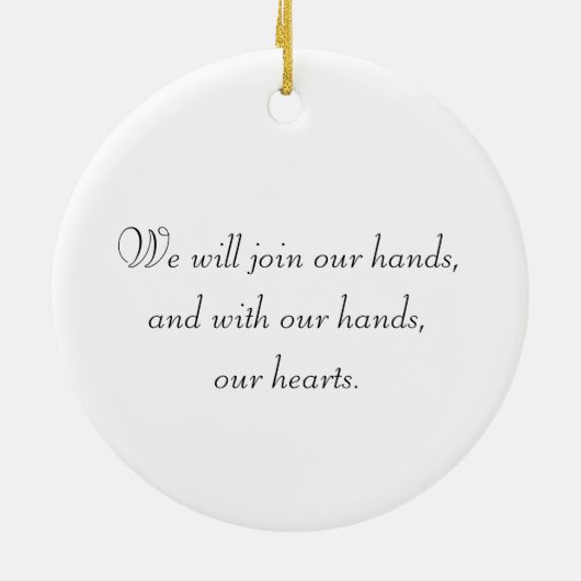 Beach Weddending Weddenschap met bruiloft Keramisch Ornament (Achterkant)