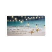 Beach Weddenren String Lights Label (Voorkant)