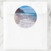 Beach Weddenschap-achtergrond Ronde Sticker (Tas)