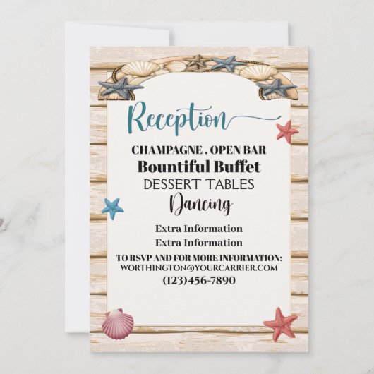 Beach Weddenschap / All Occasions Invitation versi Kaart (Achterkant)