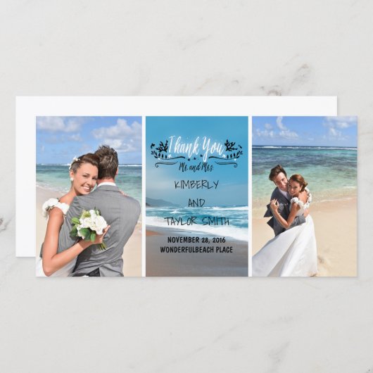 Beach Weddenschap Bedankt (Voorkant / Achterkant)