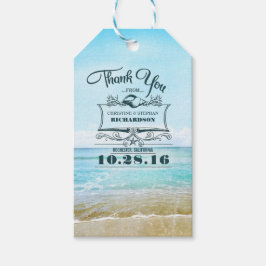 Beach Weddenschap Bedankt Cadeaulabel