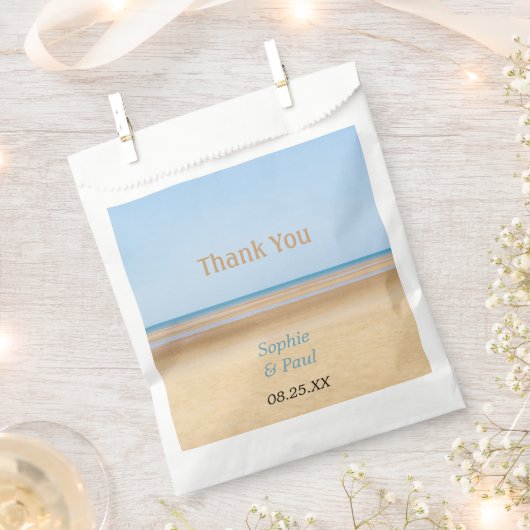 Beach Weddenschap Bedankt voor je favoriete tassen Bedankzakje (Geknipt)