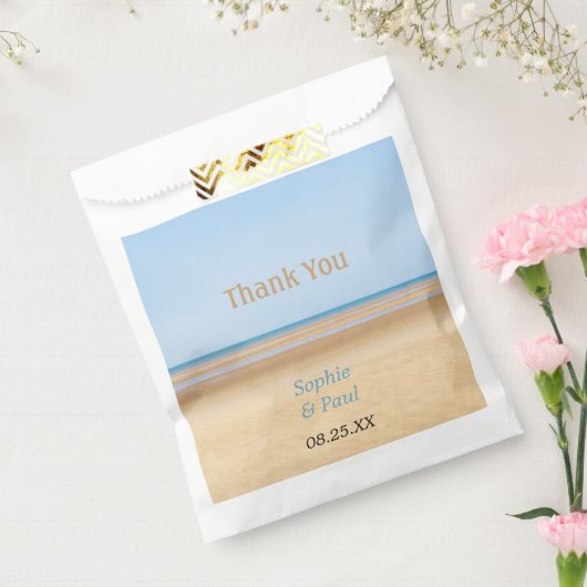 Beach Weddenschap Bedankt voor je favoriete tassen Bedankzakje (Gezegeld)