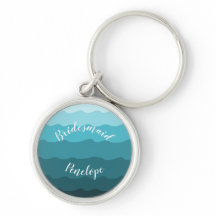 Beach Weddenschap Blue Waves Bridesmaid met naam