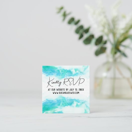 Beach Weddenschap Blue Waves Mini Website Bijlage (Staand voorkant)