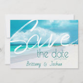 Beach Weddenschap Bold Save the Date Kaart (Voorkant)
