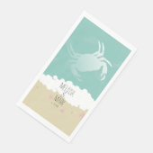 Beach Weddenschap Crab Sand Couples Servet (Hoek)