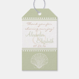 Beach Weddenschap Dank je Seashell Gift Cadeaulabel