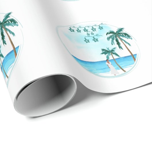 Beach Weddenschap Design Cadeaupapier (Rol Hoek)