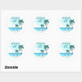 Beach Weddenschap Design Ronde Sticker (Vel)