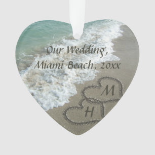 Beach Weddenschap die het hart kruist Ornament