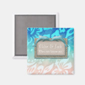 Beach Weddenschap Dolphin Hibiscus Flowe Save the Magneet (Voorkant / Achterkant)