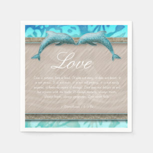 Beach Weddenschap Dolphin Luau Party Nautical Love Servetten