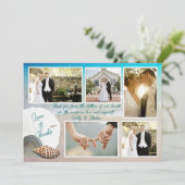 Beach Weddenschap Foto Dank je Flat Cards Bedankkaart (Staand voorkant)