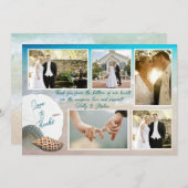 Beach Weddenschap Foto Dank je Flat Cards Bedankkaart (Voorkant / Achterkant)