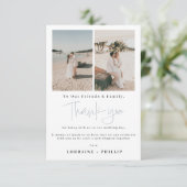 Beach Weddenschap Foto Hartelijk dank Bedankkaart (Staand voorkant)