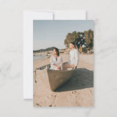 Beach Weddenschap Foto Hartelijk dank Bedankkaart (Achterkant)