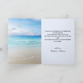 Beach Weddenschap Foto Hartelijk dank Bedankkaart (Binnen)