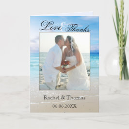 Beach Weddenschap Foto Hartelijk dank Bedankkaart