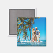 Beach Weddenschap Foto Hartelijk dank Magneet (Voorkant / Achterkant)