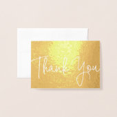 Beach Weddenschap Foto Hartelijk dank voor de Gold Folie Kaarten (Voorkant met envelop)