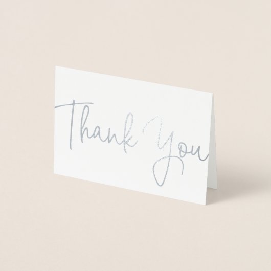 Beach Weddenschap Foto Hartelijk dank voor Silver  Folie Kaarten (Voorkant)