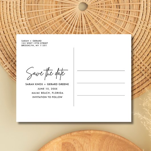 Beach Weddenschap foto Save the Date Aankondigingskaart